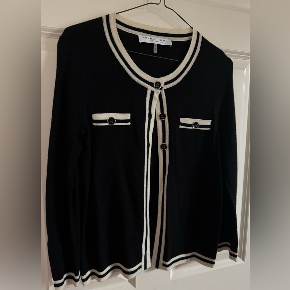 Trina Turk Merino Wool Cardigan - Picture 5 of 10